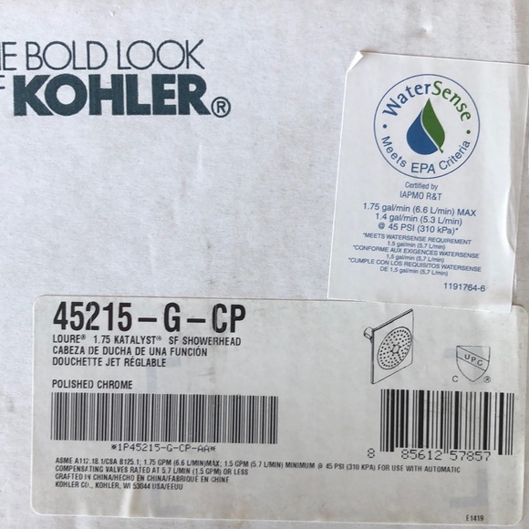 Koehler Loure Single-function Polished Chrome Showerhead - Picture 2 of 2